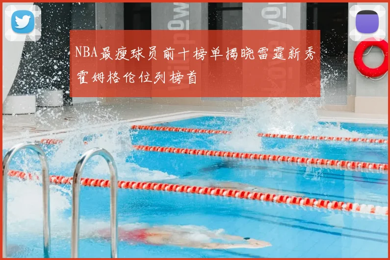 NBA最瘦球员前十榜单揭晓雷霆新秀霍姆格伦位列榜首