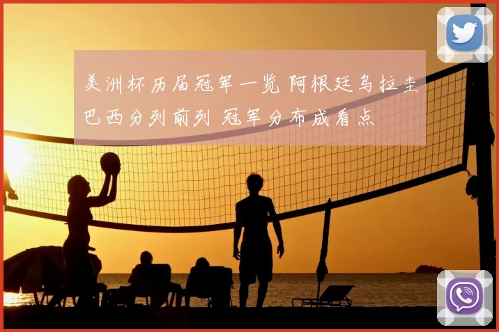 美洲杯历届冠军一览 阿根廷乌拉圭巴西分列前列 冠军分布成看点